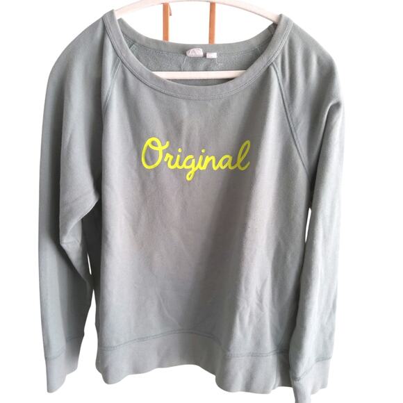 Vintage Womens crewneck Gap Original graphic Sage/grey Y2K college preppy soft - Picture 2 of 6